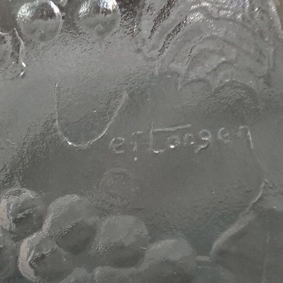 Vtg France Vertongen Duralex Pressed Glass Platter/Plate/Tray Embossed Fruit - Picture 3 of 3